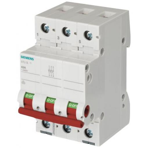 Siemens Oddělovací (hlavní) vypínač, rozsah: 5TL 3pólový Lišta DIN 100 A