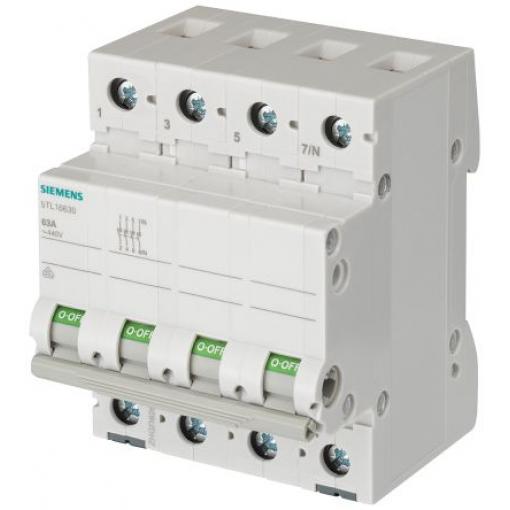 Siemens Oddělovací (hlavní) vypínač, rozsah: 5TL 3pólový Lišta DIN 100 A