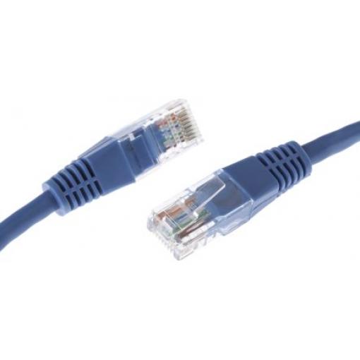 Decelect Cat5e Ethernetové kabely, Modrá, Polyvinylchlorid 0.5 m, typ pláště: Nestíněný Nestíněný