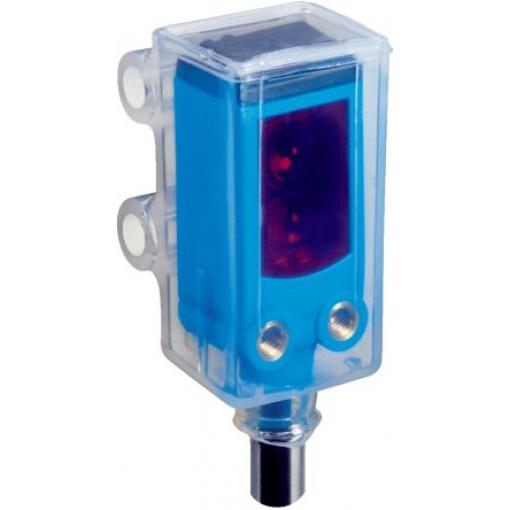 Fotoelektrický snímač, řada: W4-3 PTFE 4 mm → 120 mm Červené světlo Blok Kabel, výstup: PNP Potlačení pozadí