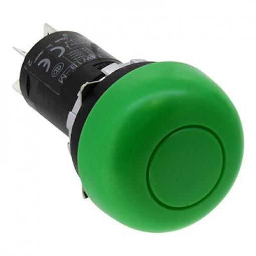 Idec Tlačítkový spínač, řada: MW IP66 DPDT Panel Okamžité 22 mm 10 A 110 V ac