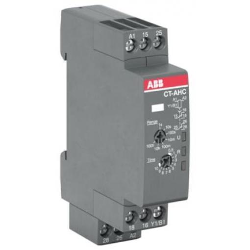 ABB Časovací relé, řada: CT-C Lišta DIN SPDT 2kontaktové 24 to 240 V ac 24/240 V ac 1 funkce Šroub 0.05 s to 100 h
