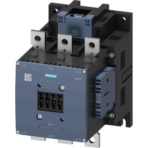 Siemens 2 NO, 2 NC Stykač napětí ve vinutí 110V dc 3pólový 265 A 1kV 132 kW s 2 NO/2 NC kontakty 110V dc Řízení motoru,