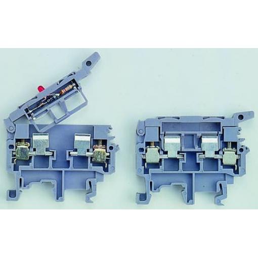 Entrelec Svorkovnice na lištu DIN s pojistkou 1SNA115661R2100, řada: M, 600 V Šedá 4 to 6 mm² 1 Šroubová Jištěný