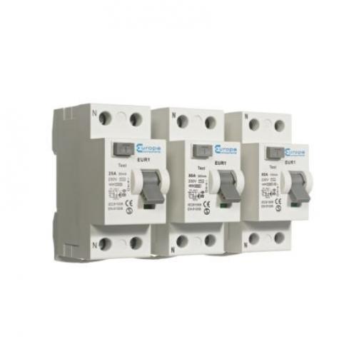 Jistič zbytkového proudu 2pólový Typ A 63 A 100 mA Europa Typ A EUR1 EUR1 EN 61008, IEC 61008