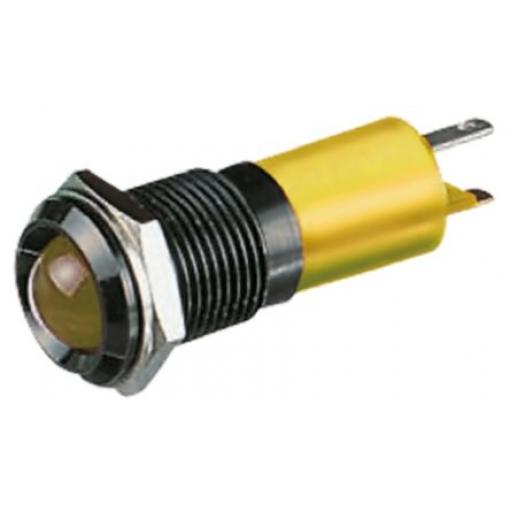Indikátor pro montáž do panelu Prominentní barva Žlutá Pájecí plíšek, 12 V dc RS PRO, IP67
