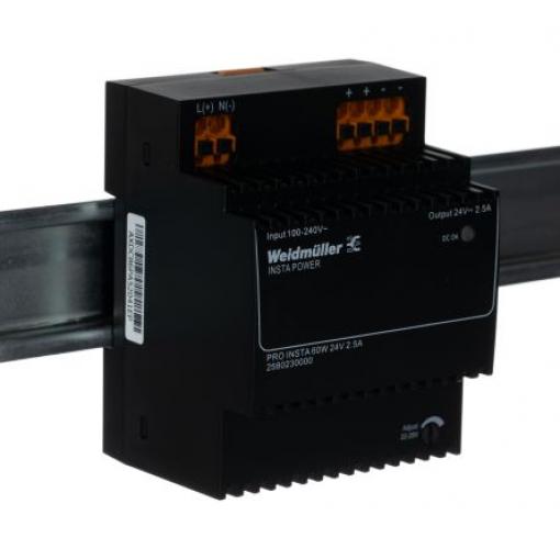 Weidmüller Napájecí zdroj na lištu DIN PRO INSTA, počet výstupů: 5 Lišta DIN 370 V dc, 264V ac 2.5 A AC/DC 24V dc DC
