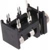 Switchcraft Konektor jack, Montáž na plošný spoj, Stereo, Pájecí Vnitřní, 6.35 mm 3 barva Černá, orientace těla: Pravý