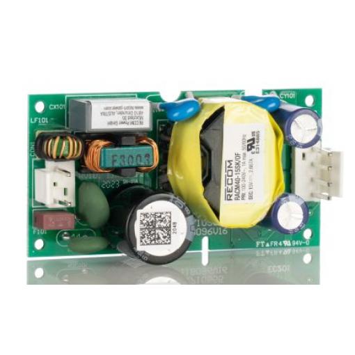 Spínaný napájecí zdroj, počet výstupů: 1 RACM40-15SK/OF 15V dc Šasi 40 W RACM40-K/OF Recom 264V ac