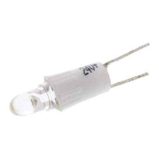 RS PRO Kontrolka barva světla Bílá Jednočipové, průměr: 4.25 mm, 24 V ac/dc