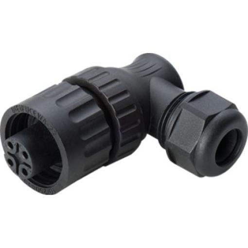 Kulatý konektor, počet kontaktů: 4, Kabel RS PRO, pohlaví kontaktu: Vnitřní, orientace těla: Pravý úhel Zástrčka, řada: