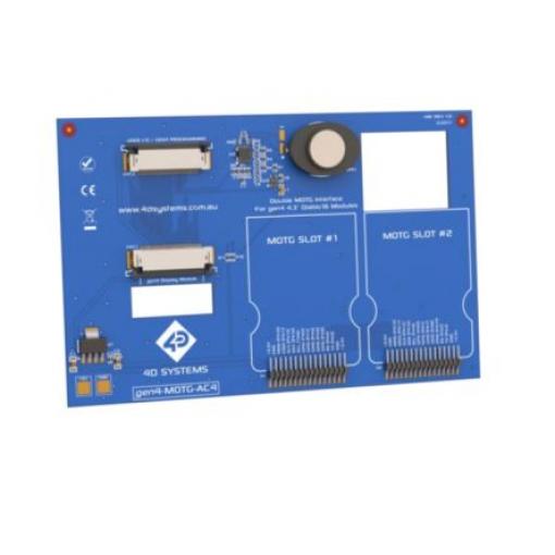 Sada rozhraní displeje, řada: gen4 pro zobrazovací moduly řady gen4 DIABLO – 4.3" a větší 4D Systems USB Gen4-MOTG-AC4