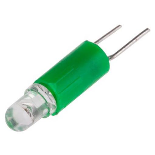 RS PRO Kontrolka barva světla Zelená Jednočipové, průměr: 4.25 mm, 24 V ac/dc