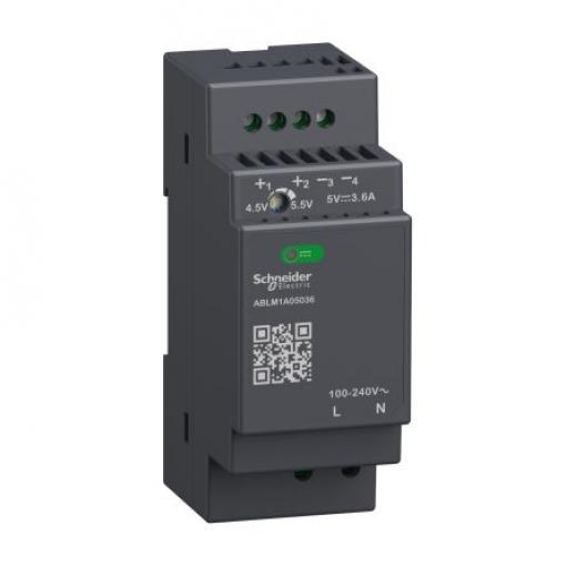 Schneider Electric Napájecí zdroj na lištu DIN Modicon ABL, počet výstupů: 5 Režim řízeného spínače 240V ac 3.6 A St. 5V