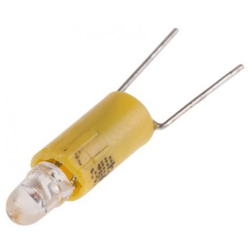 RS PRO Kontrolka barva světla Žlutá Jednočipové, průměr: 4.25 mm, 24 V ac/dc