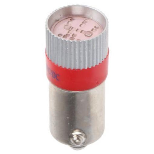 RS PRO Kontrolka barva světla Červená, objímka žárovky: BA9 vícečipový, průměr: 10 mm, 24 V dc