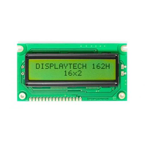 Monochromatický LCD displej, řada: 162H Alfanumerické, Reflexní, Displaytech