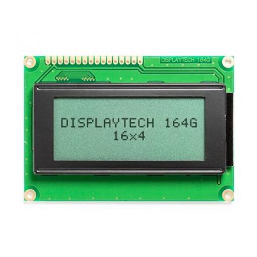 Monochromatický LCD displej, řada: 164 g Alfanumerické podsvícení LED Bílá Displaytech Zelená 2 x 16