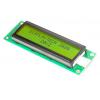 Monochromatický LCD displej, řada: 202 g Alfanumerické podsvícení LED Zelená, Žlutá 8bitový Displaytech Zelená 2 x 16
