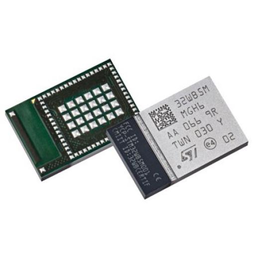 STMicroelectronics Bezdrátový mikrokontrolér STM32WB5MMGH6TR 32 bit 64 MHz 1MB Blesk 256 kB RAM, počet kolíků: 86