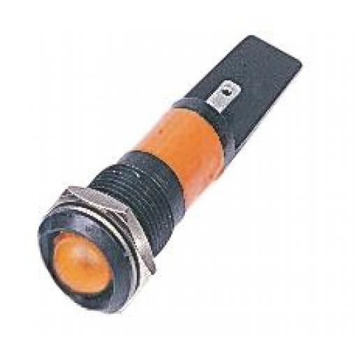 Indikátor pro montáž do panelu Prominentní barva Oranžová Pájecí plíšek, 110 V ac RS PRO, IP40