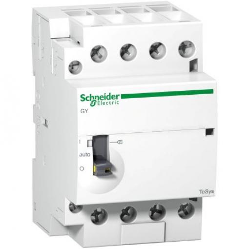 Schneider Electric 4 NO Stykač napětí ve vinutí 220V ac, 240 V ac 4pólový 40 A 250V 3.2 W s 4 NO kontakty 240V ac Řízení