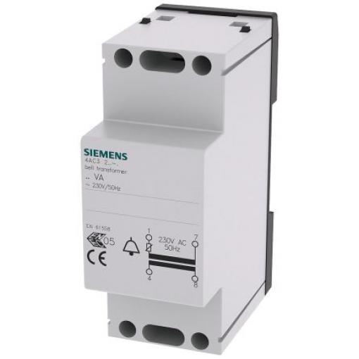 Siemens Transformátor na lištu DIN 8 W, primární napětí: 230 V, sekundární napětí: 8 V, počet výstupů: 5, Lišta DIN