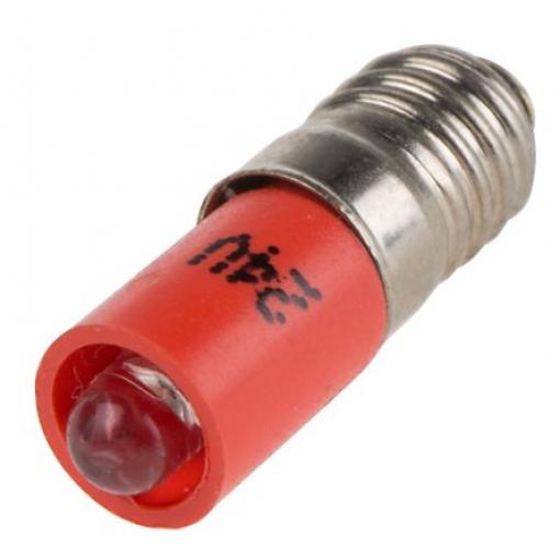 RS PRO Kontrolka barva světla Červená, objímka žárovky: E5 vícečipový, průměr: 6 mm, 24 V dc