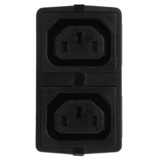 Legris Konektor IEC C15, orientace těla: Horizontální, Šasi Vnitřní, 250 V 10A