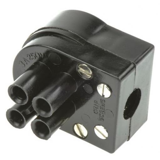 Bulgin Napájecí konektor, formát pólů: 4, Kabel Šroubová, 250V ac 3A, 70 °C, -20 °C