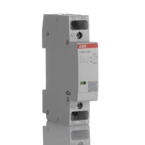 ABB 2 NC Stykač napětí ve vinutí 24V 2pólový 20 A 250V 1.3 kW s 2 NC kontakty 24V Bezpečnost, rozsah: ESB 2P