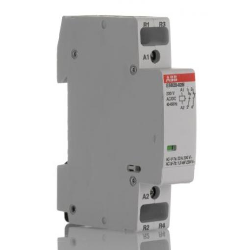 ABB Stykač napětí ve vinutí 230V ac 2pólový 20 A 250V 4.6 kW s 2 NC kontakty 230V ac Bezpečnost, rozsah: ESB 2P