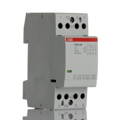 ABB Stykač napětí ve vinutí 42V 4pólový 25 A 400V ac 17.3 kW s 3 NO, 1 NC kontakty 42V Bezpečnost, rozsah: ESB 4P
