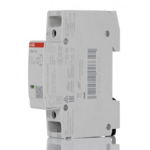 ABB Stykač napětí ve vinutí 24V 2pólový 20 A 250V 4.6 kW s 1 NO/1 NC kontakty 24V Bezpečnost, rozsah: ESB 2P