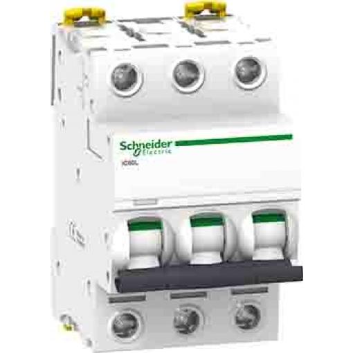 Schneider Electric Miniaturní jistič, rozsah: Acti9 iC60 3pólový 1 A vypínací výkon 15000 A, charakteristika: Typ K,
