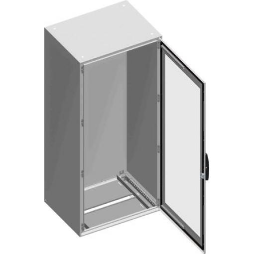 Schneider Electric Stojací skříň, řada: NSYSFP Skříň: Světle šedá, Rukojeť: Černá 1 Bezpečnostní sklo, Ocelový plech,