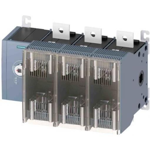 Siemens Pojistka odpojovač spínače, řada: 3KF 3pólový 630 A velikost pojistky NH2, NH3