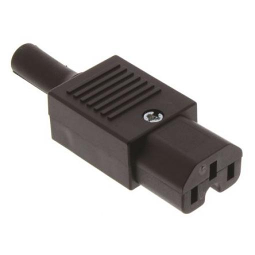 Bulgin Konektor IEC C15, orientace těla: Rovný, Kabel Vnější, 250 V 10A