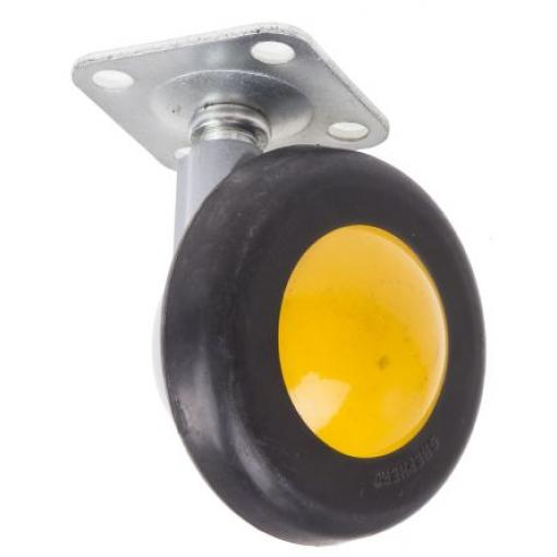 RS PRO Otočné 50 kg 50 mm, Pryž