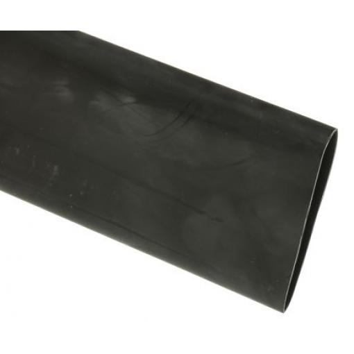 RS PRO Teplem smrštitelné bužírky průměr 38.1 mm Černá smršťovací poměr 2:1 Polyolefin 1.2m