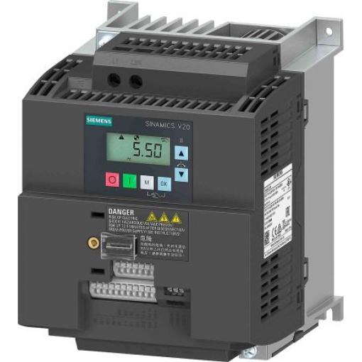 Měnič kmitočtu, řada: SINAMICS V20 2.2 kW 1 550Hz 240 V ac IP20 Siemens 7.5 A