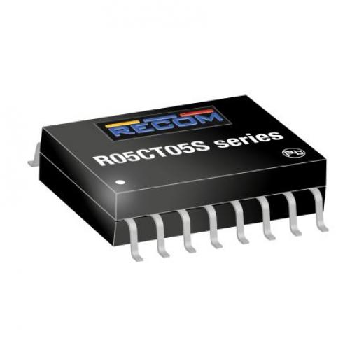 Recom Měnič DC/DC R05CT, výstup: 5 V dc 5 kV, Vin 6V 100 mA, Vin 0.3V 500 mW -40 °C 150 °C Průchozí otvor