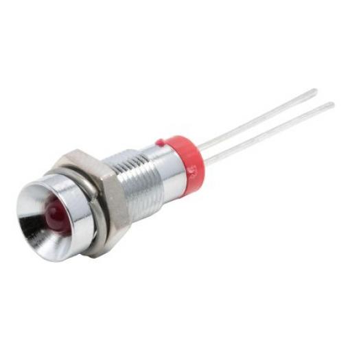 Indikátor pro montáž do panelu Zapuštěný barva Červená Kabel, 2 V dc RS PRO Montáž do panelu