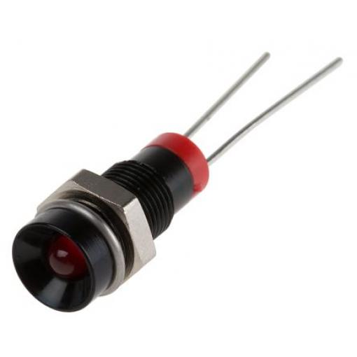 Indikátor pro montáž do panelu Zapuštěný barva Červená Kabel, 2 V dc RS PRO