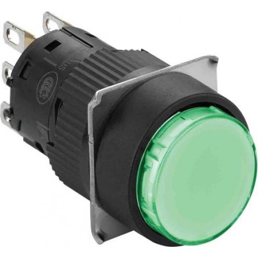 Schneider Electric Tlačítkový spínač, řada: Harmony IP65 SPST Osvětlené 16 mm Zelená