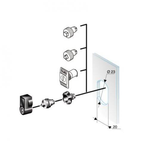 Schneider Electric PanelSeT 8 mm Čtyřhranný zámek Příslušenství skříní