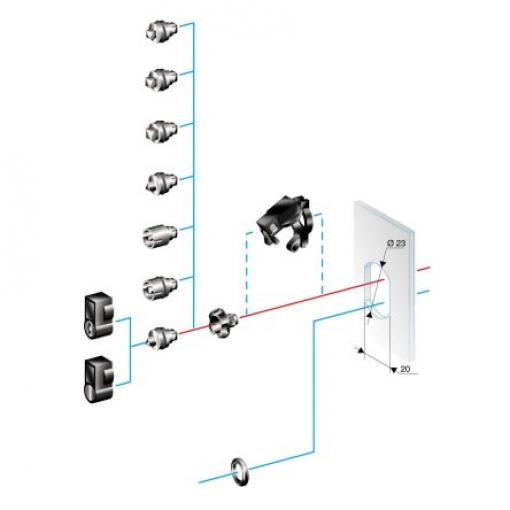 Schneider Electric 5 mm Zámek s dvojitou závorou Velké oduštky