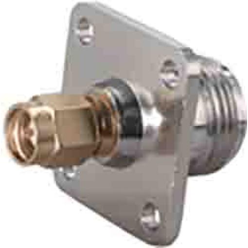 Huber+Suhner Adaptér RF, orientace těla: Rovný, 50 Ω, 18GHz Vnější, typ kabelu: Koaxiální Vnitřní, obklad těla: Zlacený,
