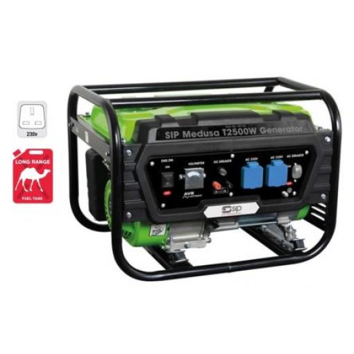 SIP Generátor 2 kW, 1 fáze, Benzín, Velká Británie, kapacita: 15 L, výstup: 230 V, 44 kg