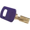 Brady Visací zámek Klíč Odolnost vůči povětrnostním vlivům, Nylon, Plastové Obojí 4.72 mm třmen, Purpurová 1.25 in